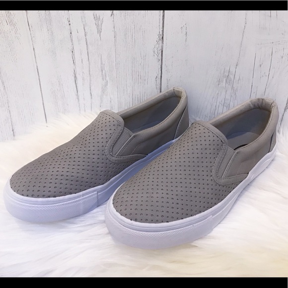 BOUTIQUE INVENTORY CLEAR OUT:Grey slip on sneakers - Picture 2 of 2